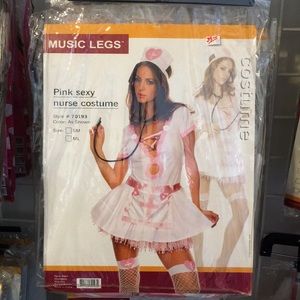 MUSIC LEGS PINK SEXY-NURSE COSTUME SZ M/L